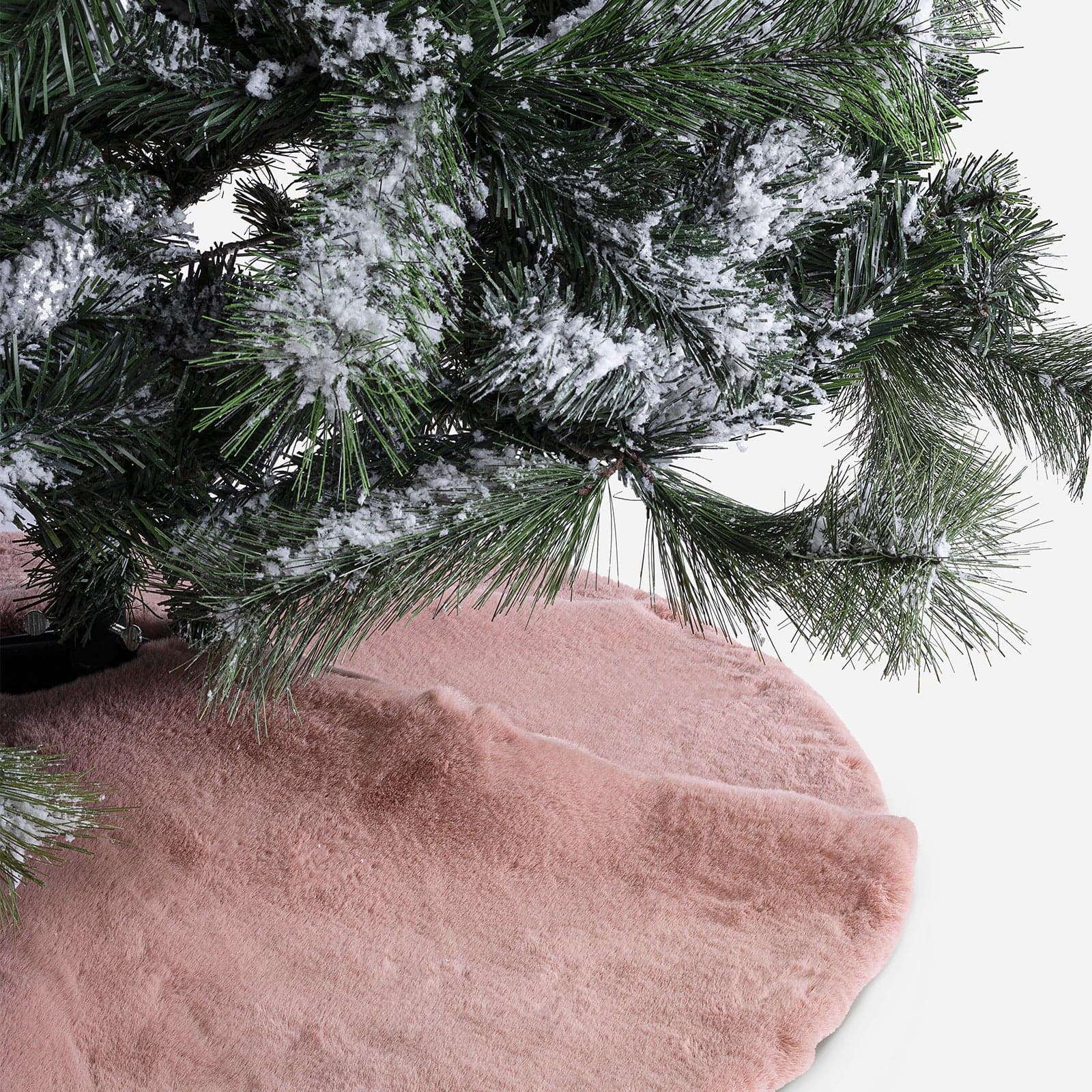 Copribase "Kathlyn" per albero di natale tappeto tondo color Rosa antico Ø90 cm - 2