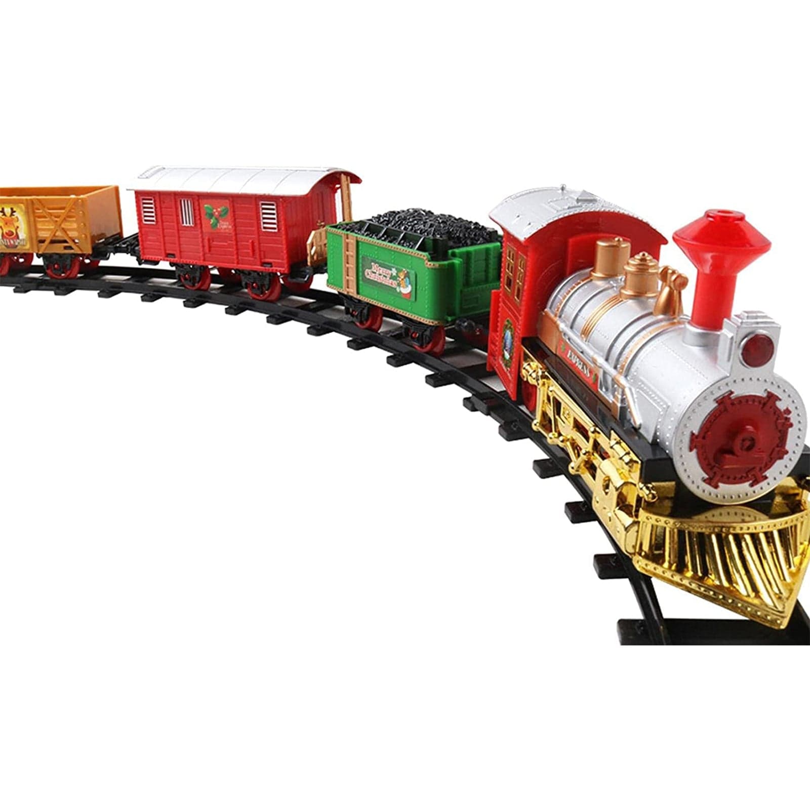 Trenino natalizio sott' Albero di natale con binari e vagoni 192 cm - 2