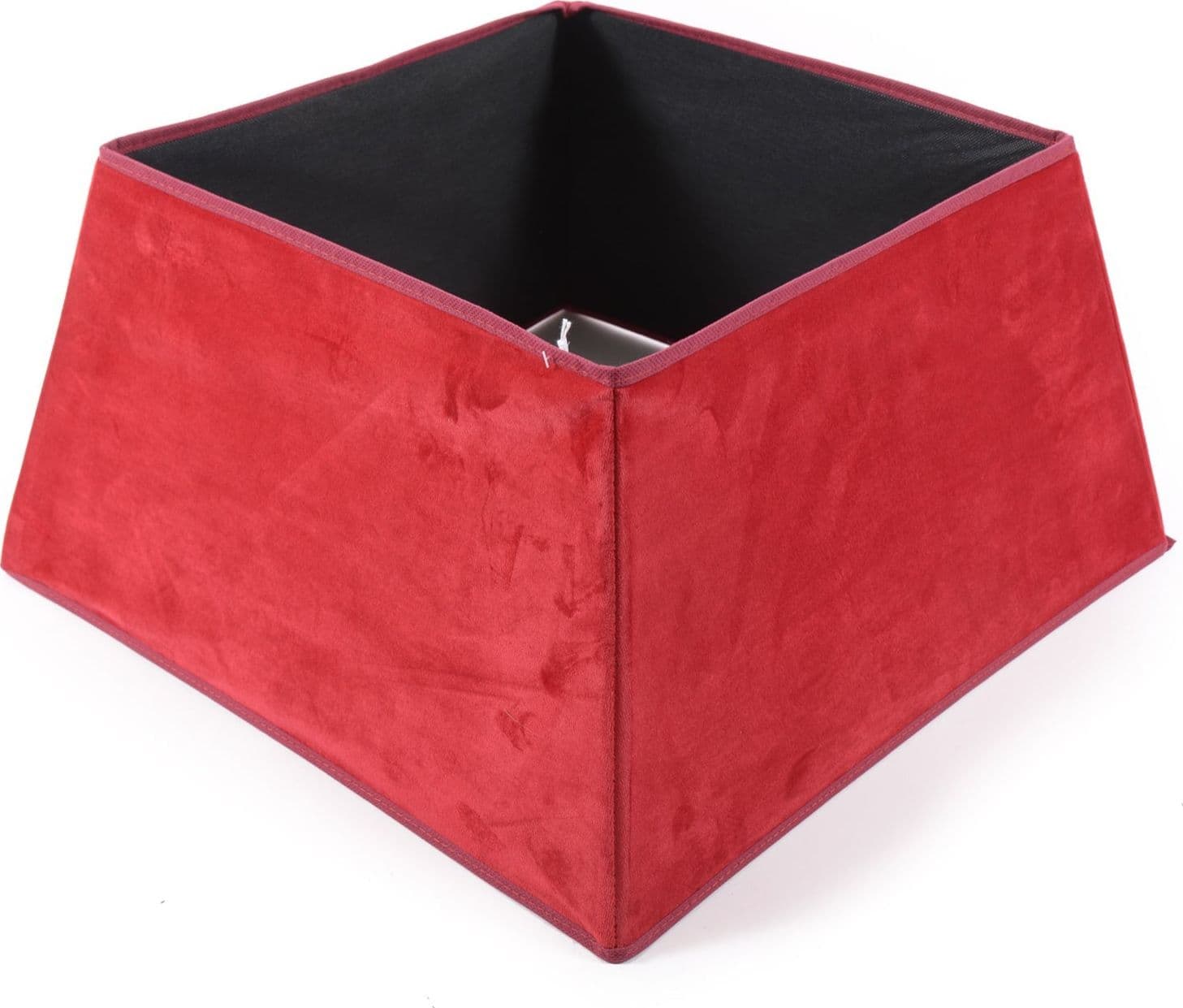 Copri base per albero di Natale in velluto Rosso quadrato h 27 cm - 1