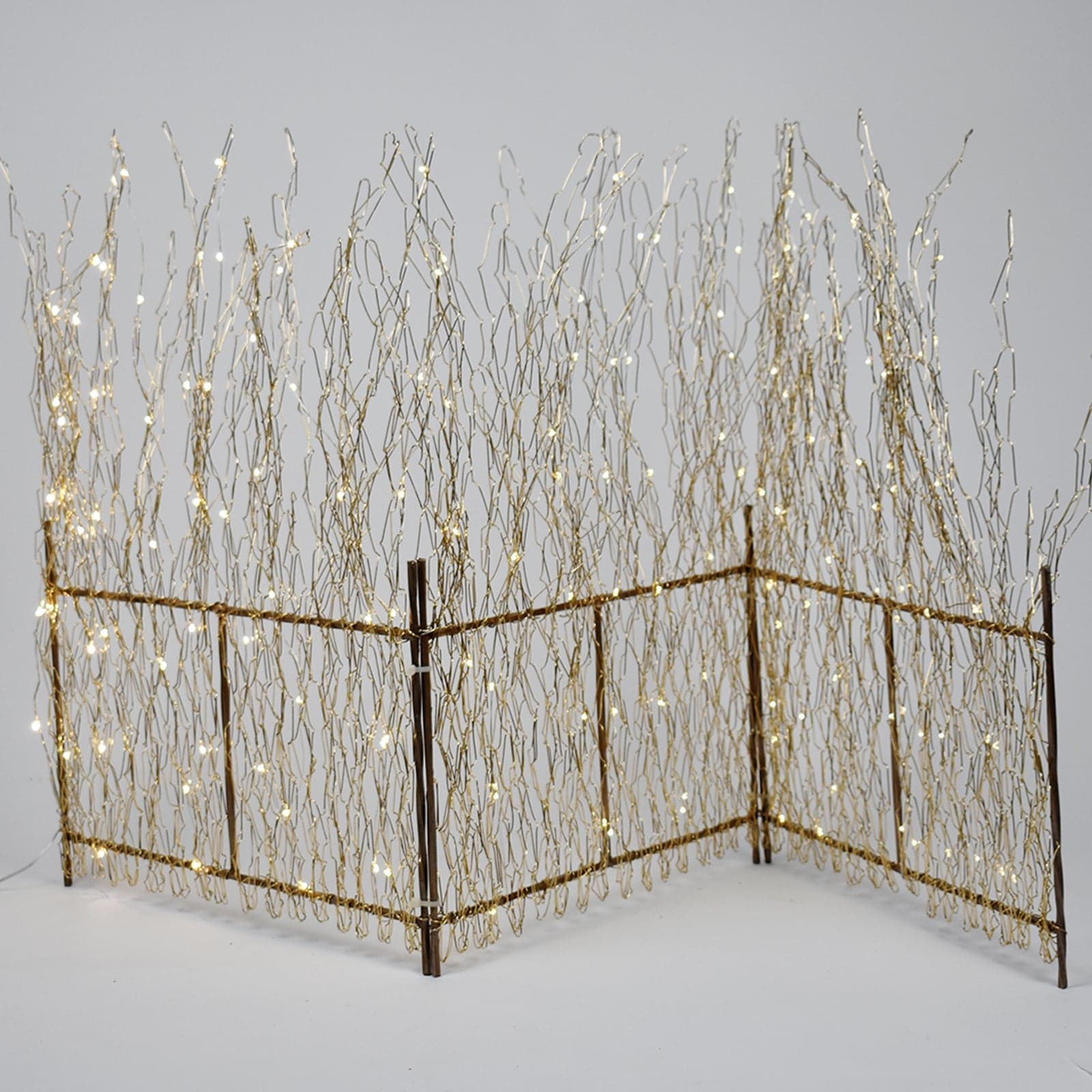 Staccionata luminosa copri base per Albero di Natale con 150 nanoled 120 cm - 4