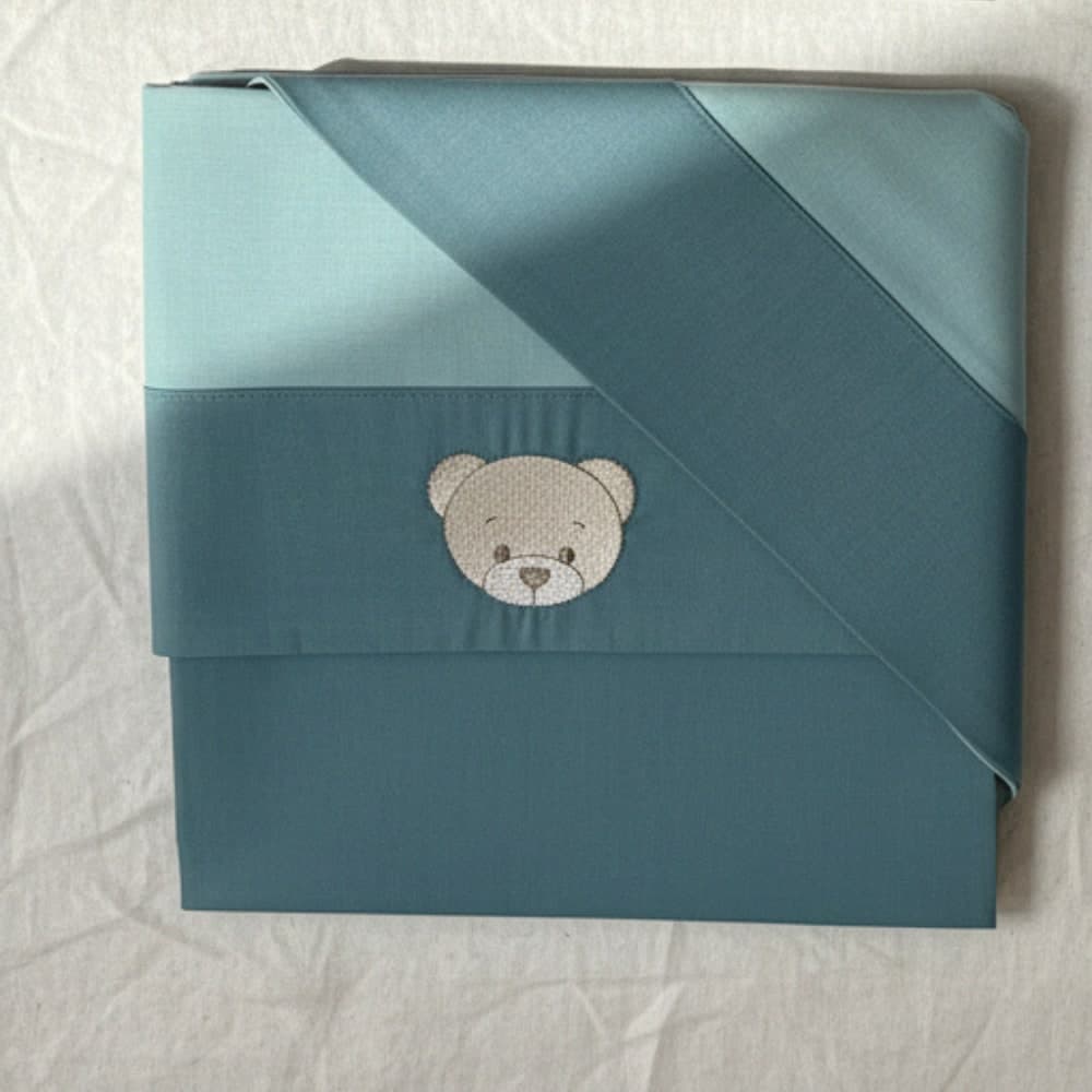 Completo 3 pz Coccolissimi Teddy In Cotone per Carrozzina – Verde