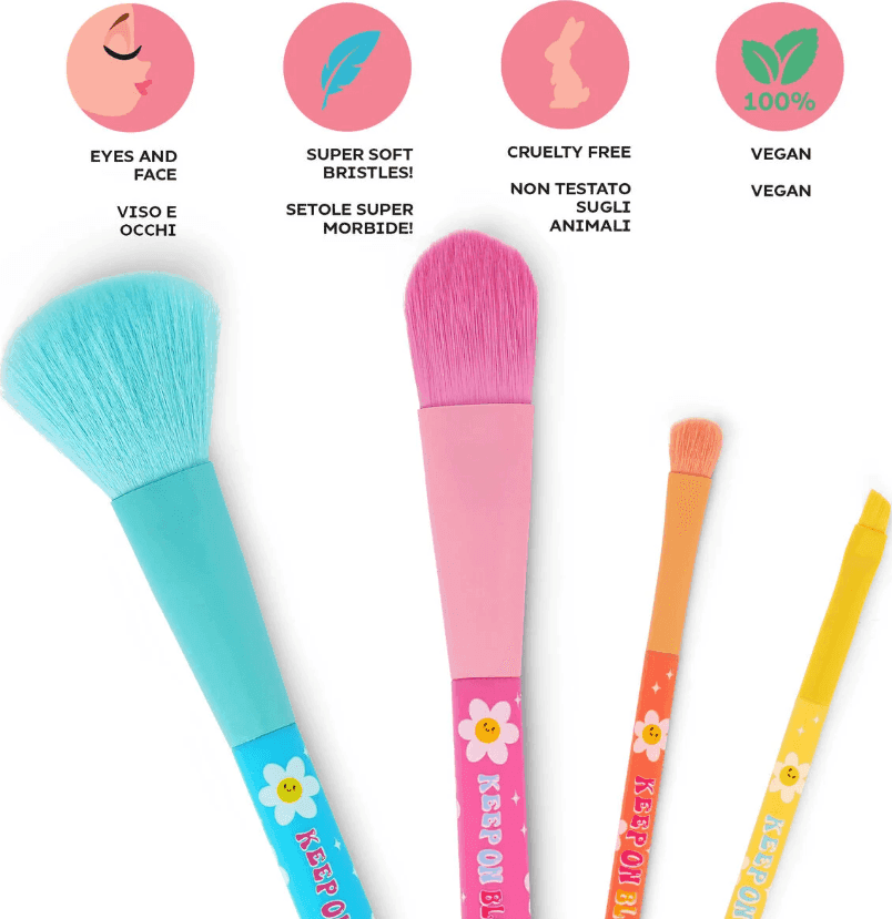 Legami - Set di 4 Pennelli per il Trucco Daisy - Oh My Glow! (VMUBS0004) - 4