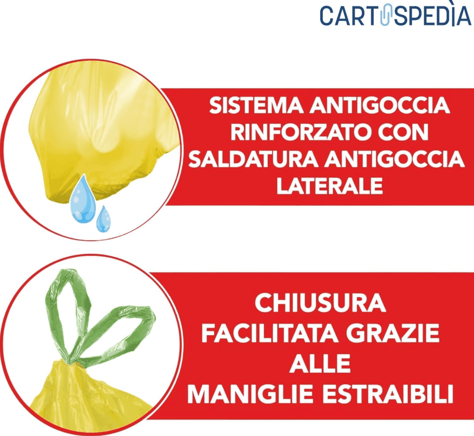 Cartospedìa - SET COMPLETO Manico Scopa  + SCOPA E PALETTA con Manico Lungo + 1 Rotolo da 15 Sacchi Spazzatura (55x65) - 3