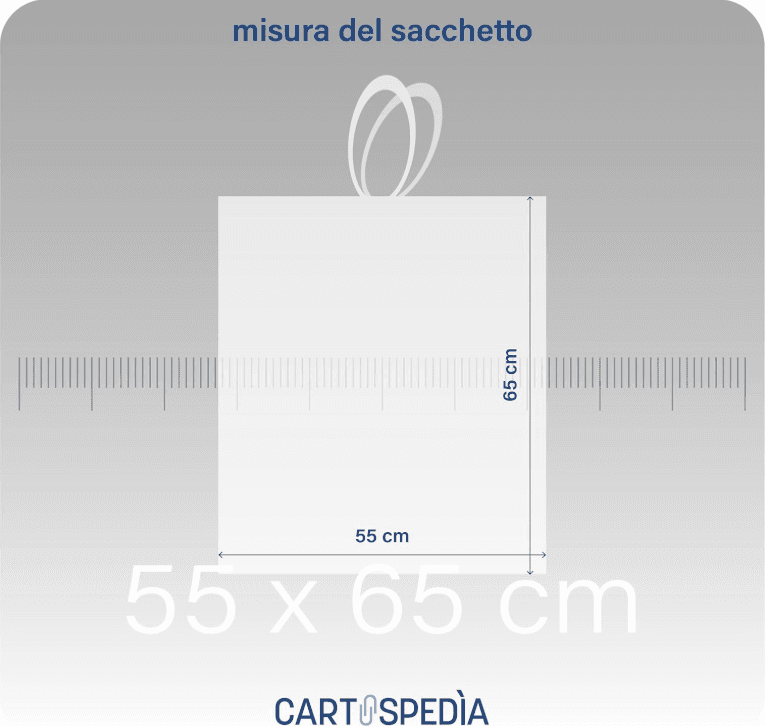 Cartospedìa - 75 Sacchetti Spazzatura - MISURA: 55x65 cm - con Manici | Sacchetti Immondizia da 40L, Trasparenti - 3