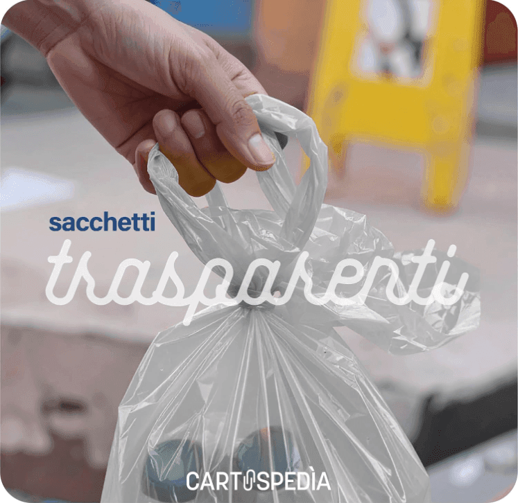 Cartospedìa - 75 Sacchetti Spazzatura - MISURA: 55x65 cm - con Manici | Sacchetti Immondizia da 40L, Trasparenti - 5