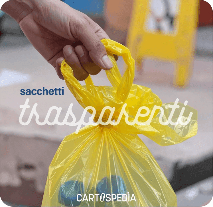 Cartospedìa - 45 Sacchetti Spazzatura - MISURA: 55x65 cm - con Manici | Sacchetti Immondizia da 40L,  Gialli - 2