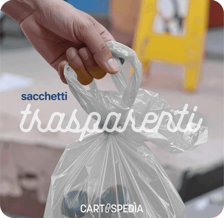 Cartospedìa - 45 Sacchetti Spazzatura - BIODEGRADABILI- MISURA: 55x65 cm - con Manici | Sacchetti Immondizia da 40L, Trasparenti - 5