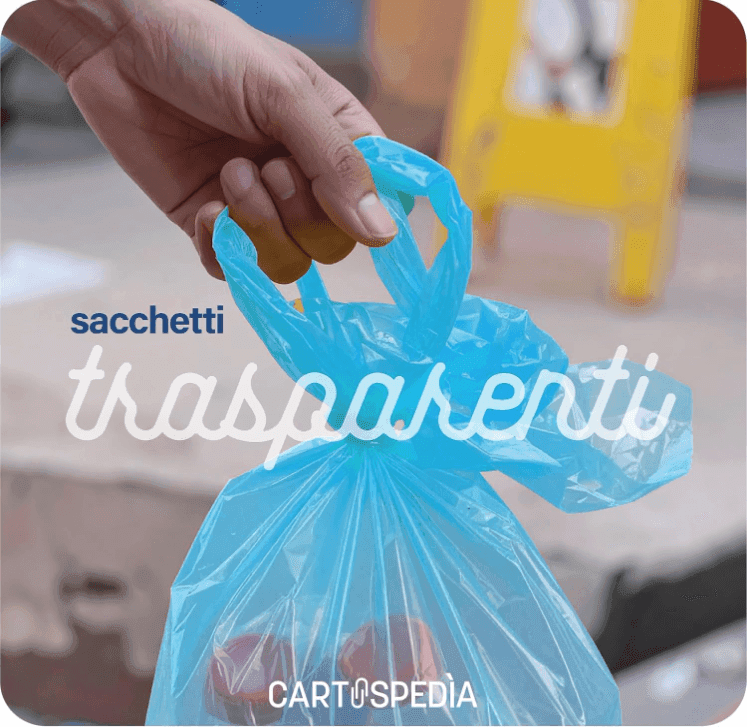 Cartospedìa - 150 Sacchetti Spazzatura - MISURA: 55x65 cm - con Manici | Sacchetti Immondizia da 40L,  Azzurri - 3