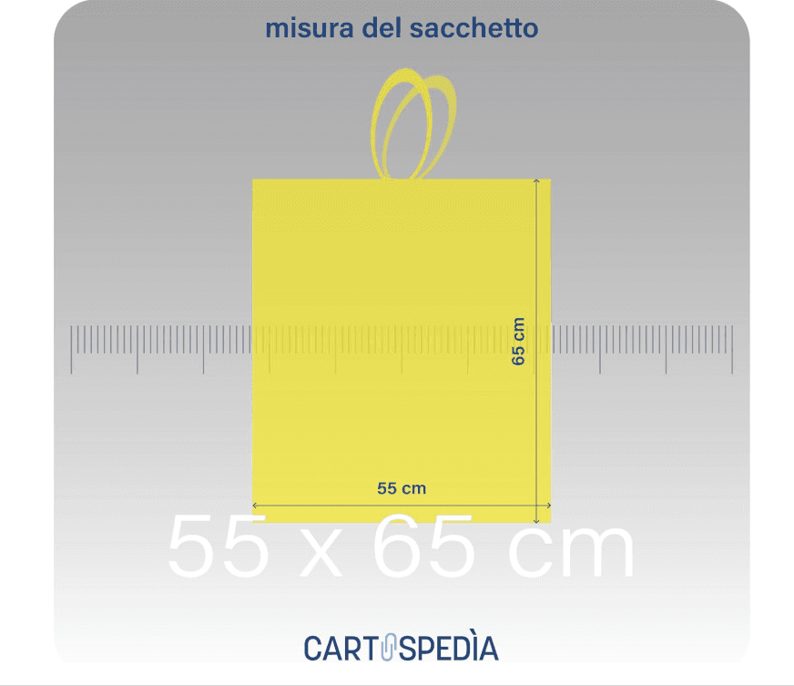 Cartospedìa - 150 Sacchetti Spazzatura - MISURA: 55x65 cm - con Manici | Sacchetti Immondizia da 40L, Gialli - 5