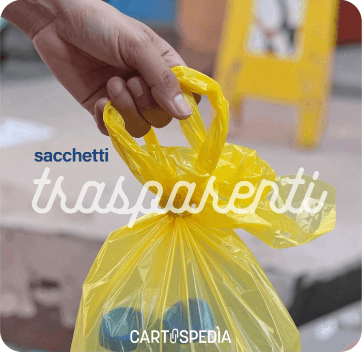Cartospedìa - 300 Sacchetti Spazzatura - MISURA: 55x65 cm - con Manici | Sacchetti Immondizia da 40L, Gialli - 4