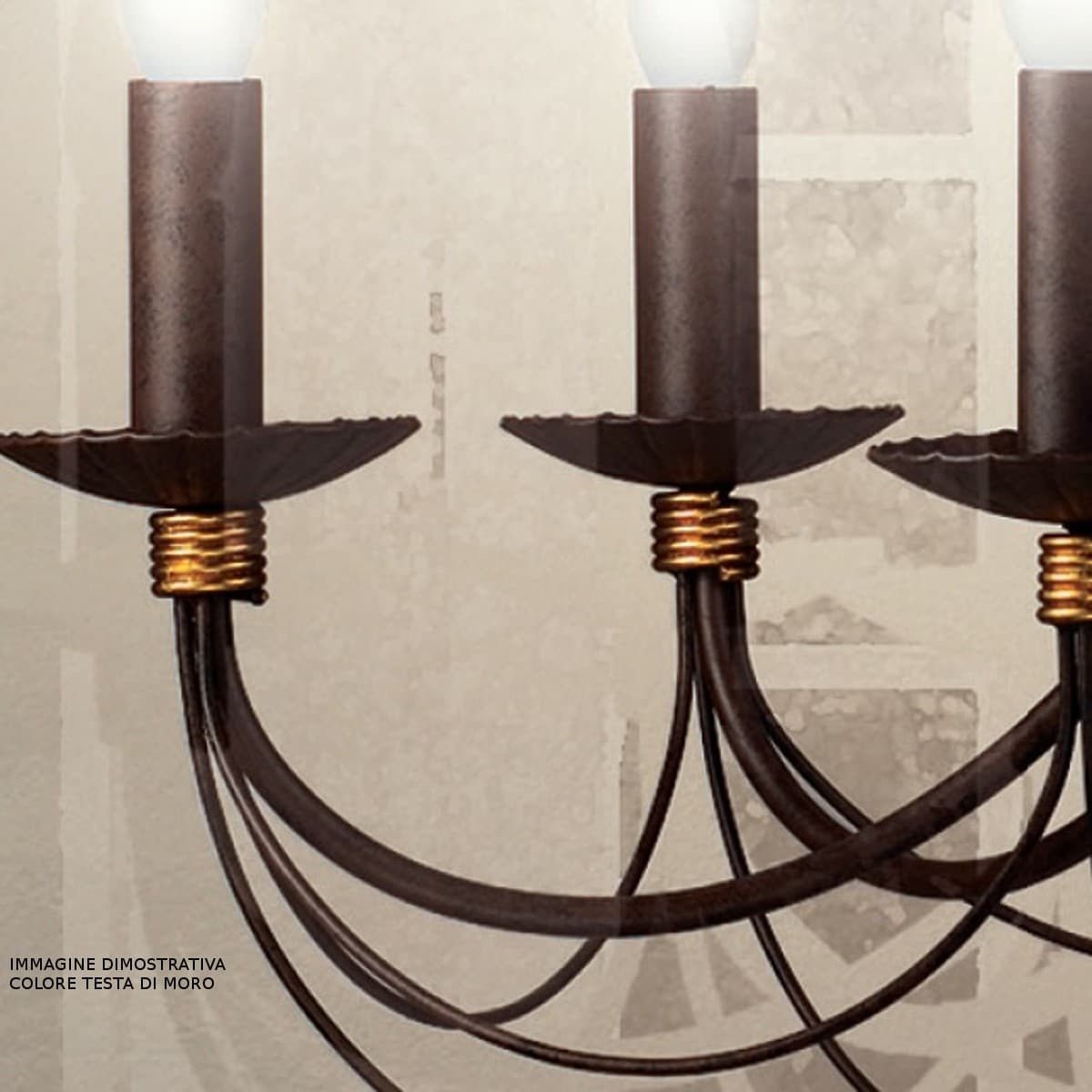 Lampadario classico LAM 3441 8 E14 LED metallo sospensione - 13