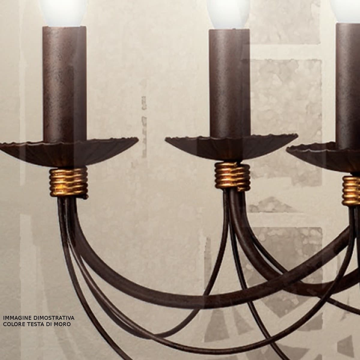 Lampadario classico LAM 3441 8 E14 LED metallo sospensione - 2