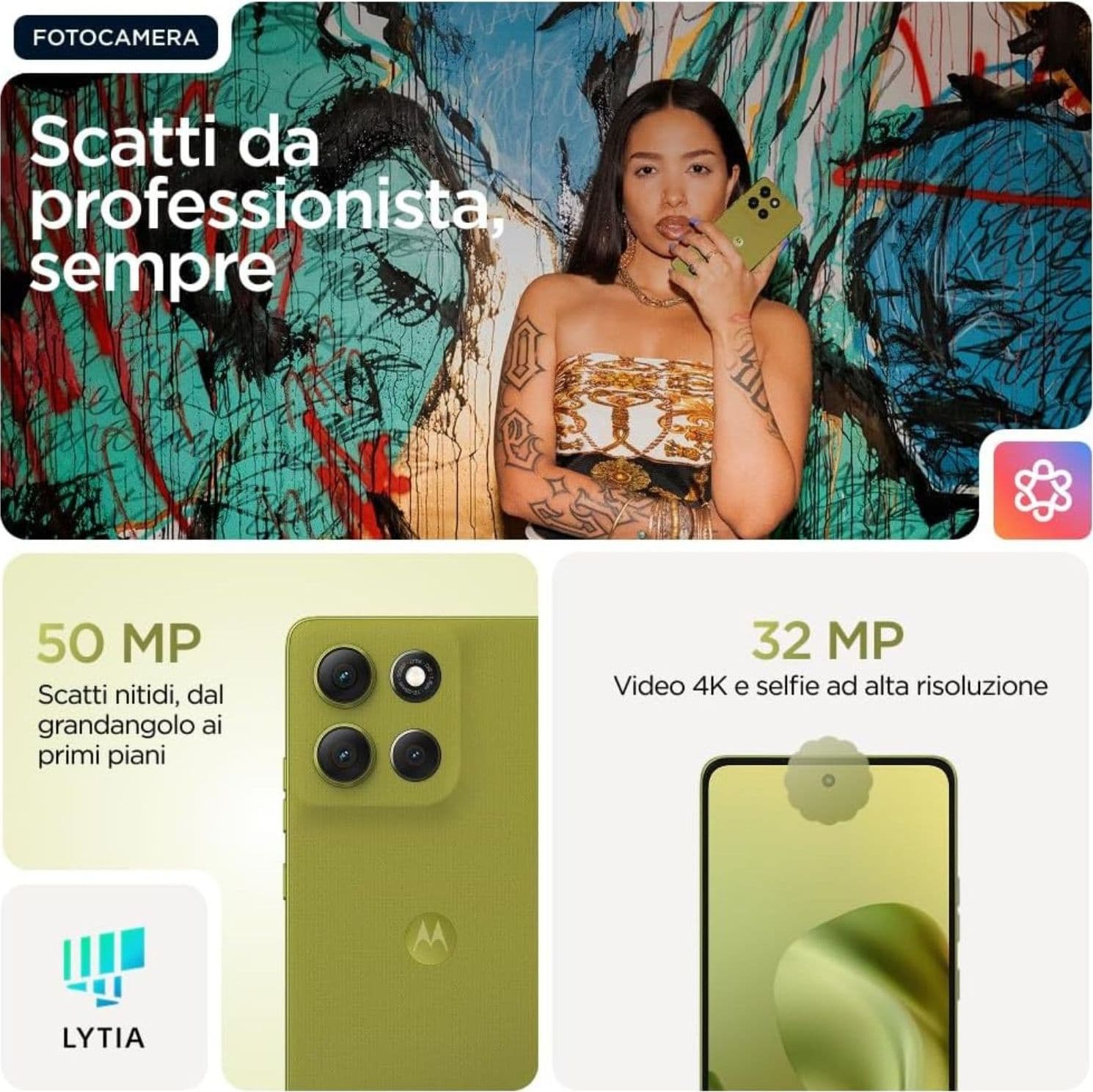 Motorola Moto G86 8+256GB 6.67" 5G Golden Cypress ITA - 4