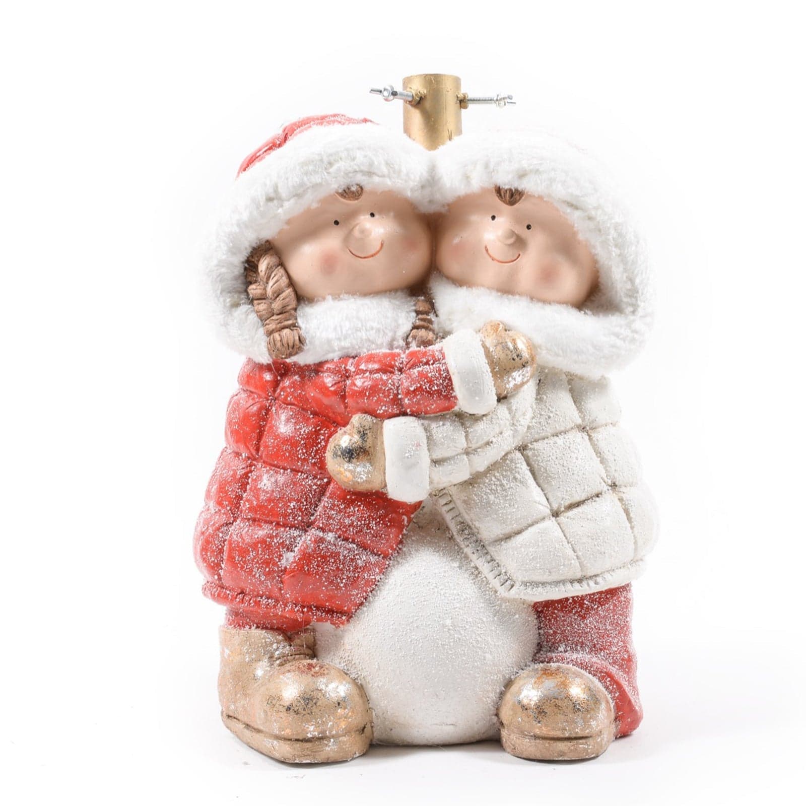 Base albero "Livio e Livia" per albero di Natale con supporto in metallo h 42 cm - 5