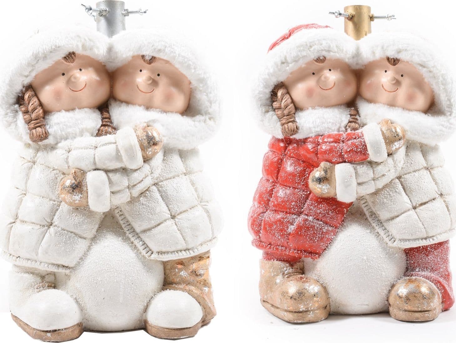 Base albero "Livio e Livia" per albero di Natale con supporto in metallo h 42 cm - 2