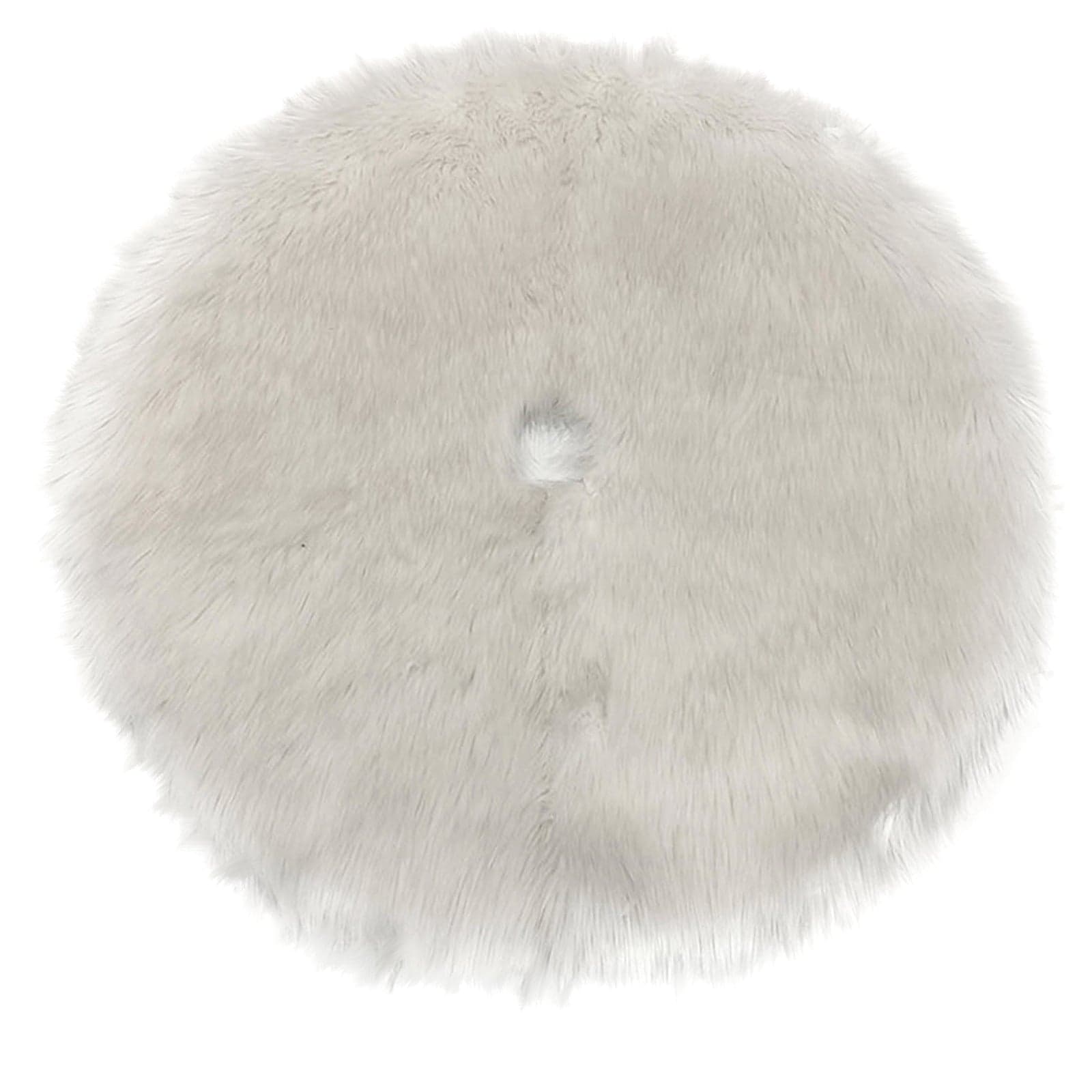 Copri base Bianco per Albero di Natale a pelo sintetico lungo tondo - 9