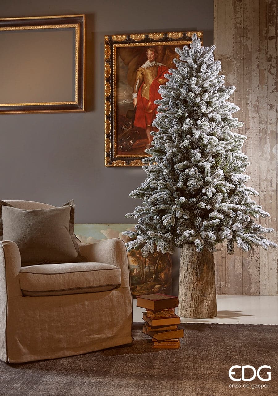 Base effetto tronco per albero di Natale con supporto in metallo - 3