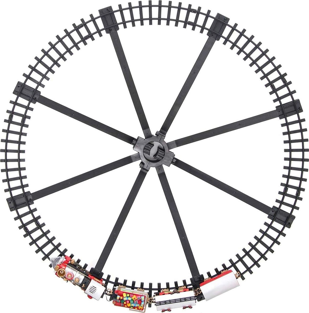 Trenino natalizio da mettere sull' albero di natale con supporto ø 89 cm - 3