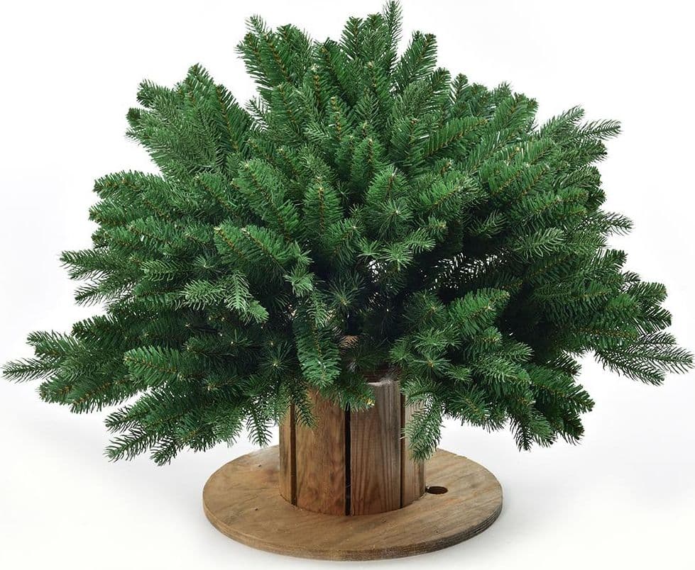 Cespuglio di Natale in PVC con base in legno h 80 cm – Mercury