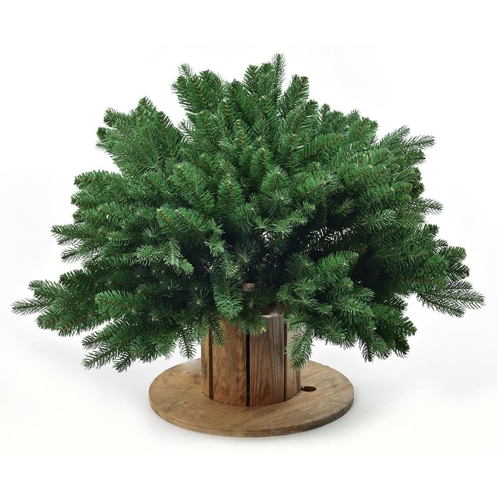 Cespuglio di Natale in PVC con base in legno h 80 cm - 2