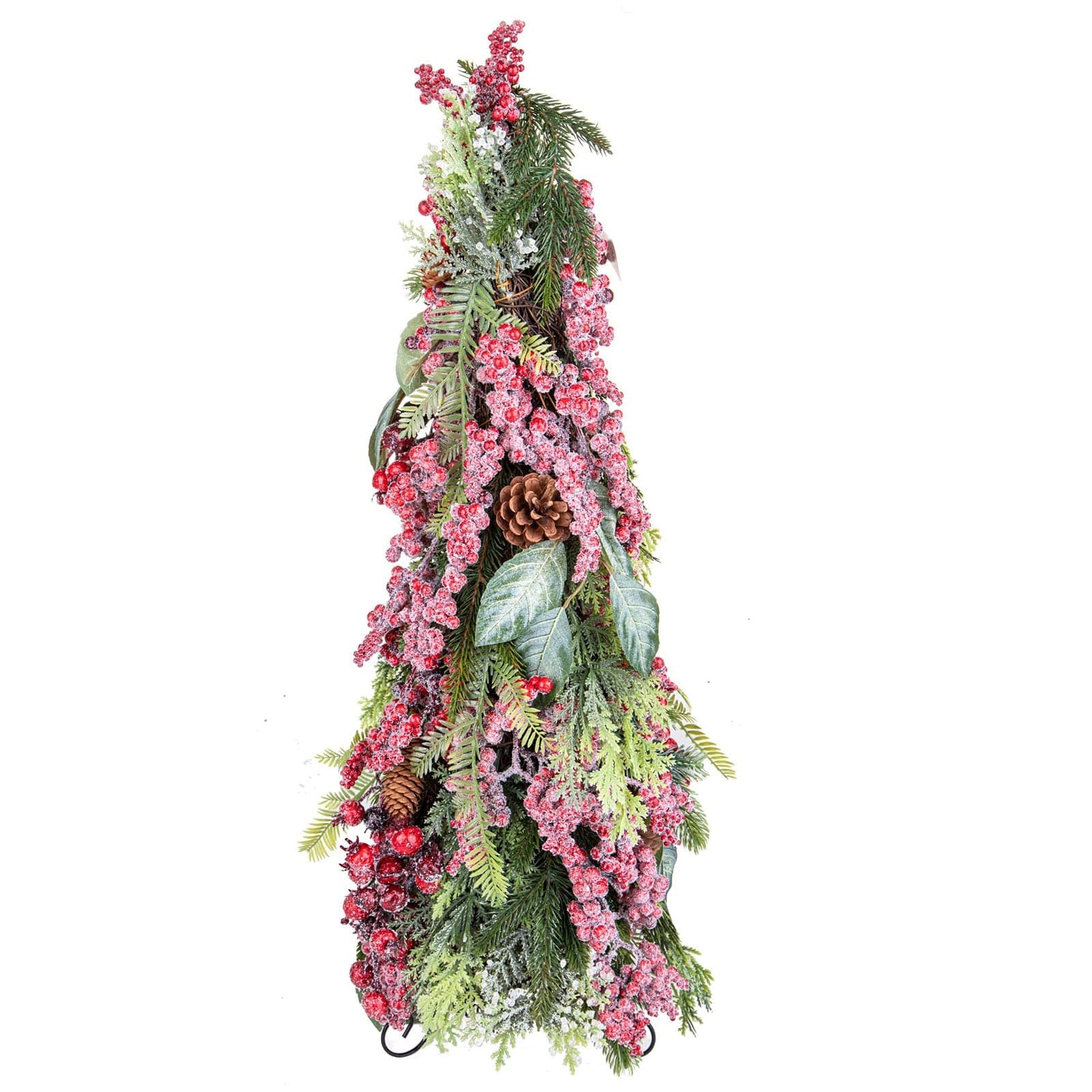 Alberello di Natale con bacche rosse decorazione per interno Verde h 70 cm - 2