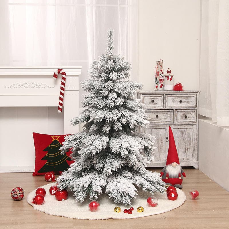 Albero di Natale "Chamonix" innevato in PP Effetto Aghi di Pino + PVC + Flock - 2