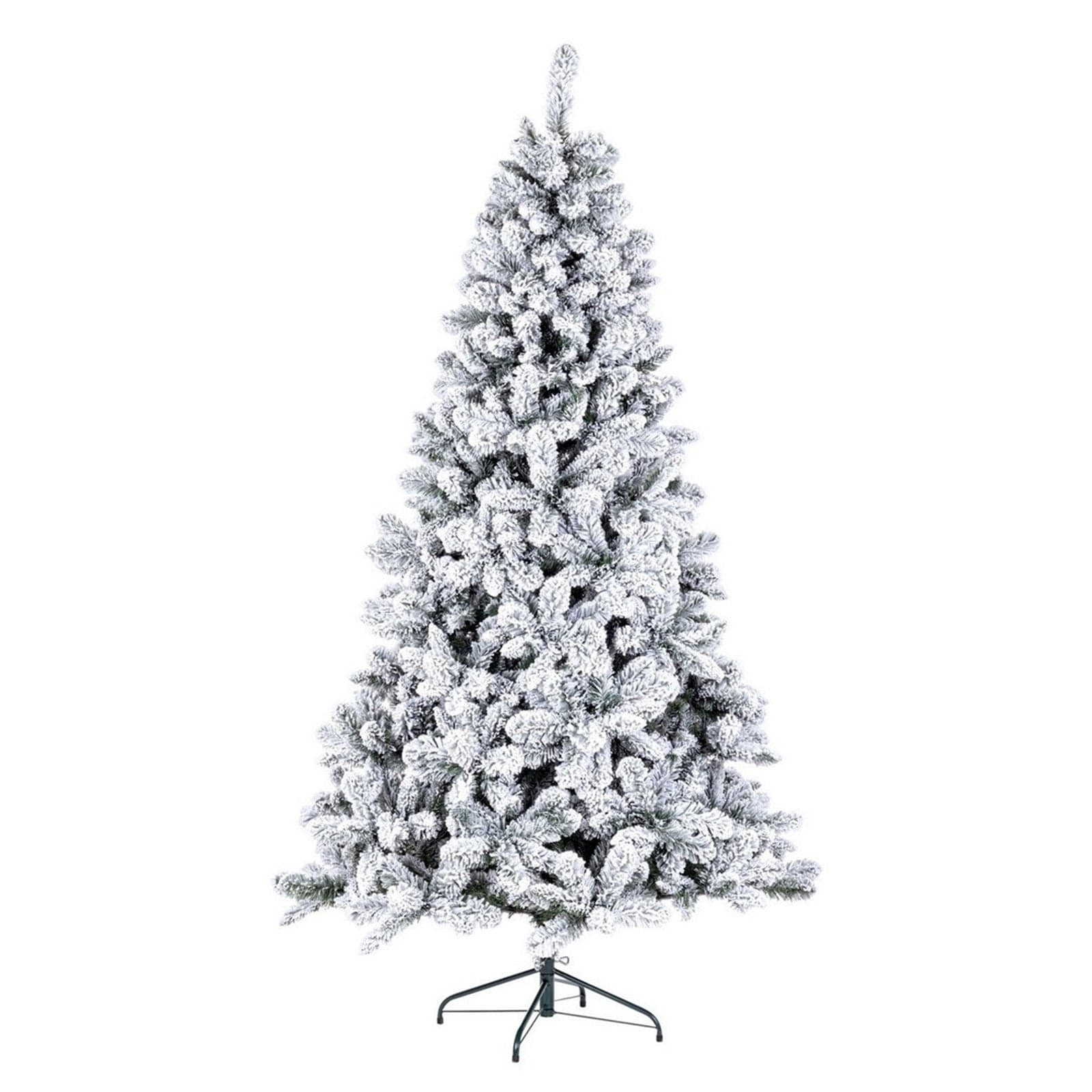 Albero di Natale innevato "Plateau Rosa" in PVC di altissima qualità + Flock - 5
