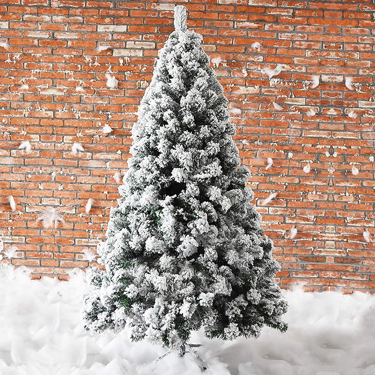 Albero di Natale innevato "Plateau Rosa" in PVC di altissima qualità + Flock - 2