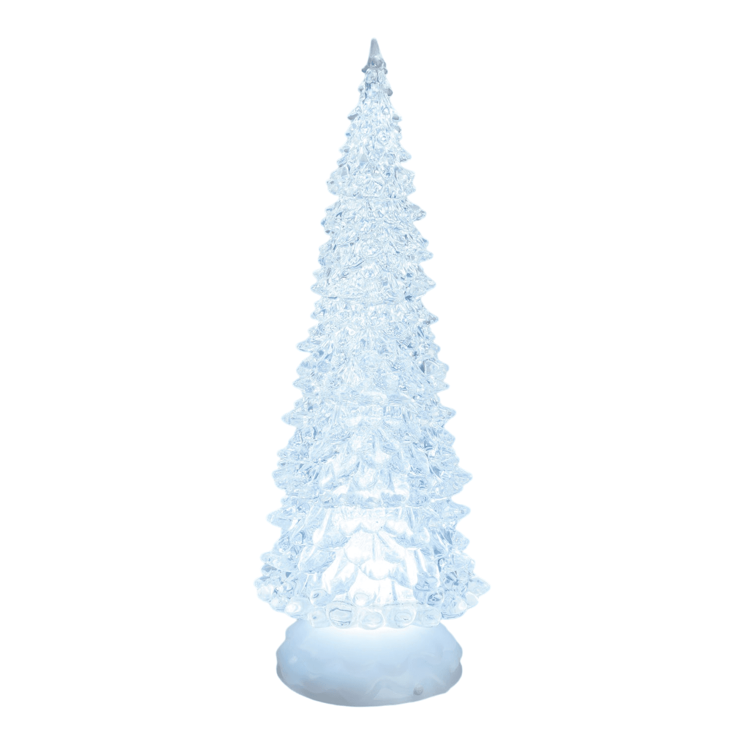 Albero natale luminoso glitter led natalizio con batteria per decorazioni natalizie h 27 cm - 11