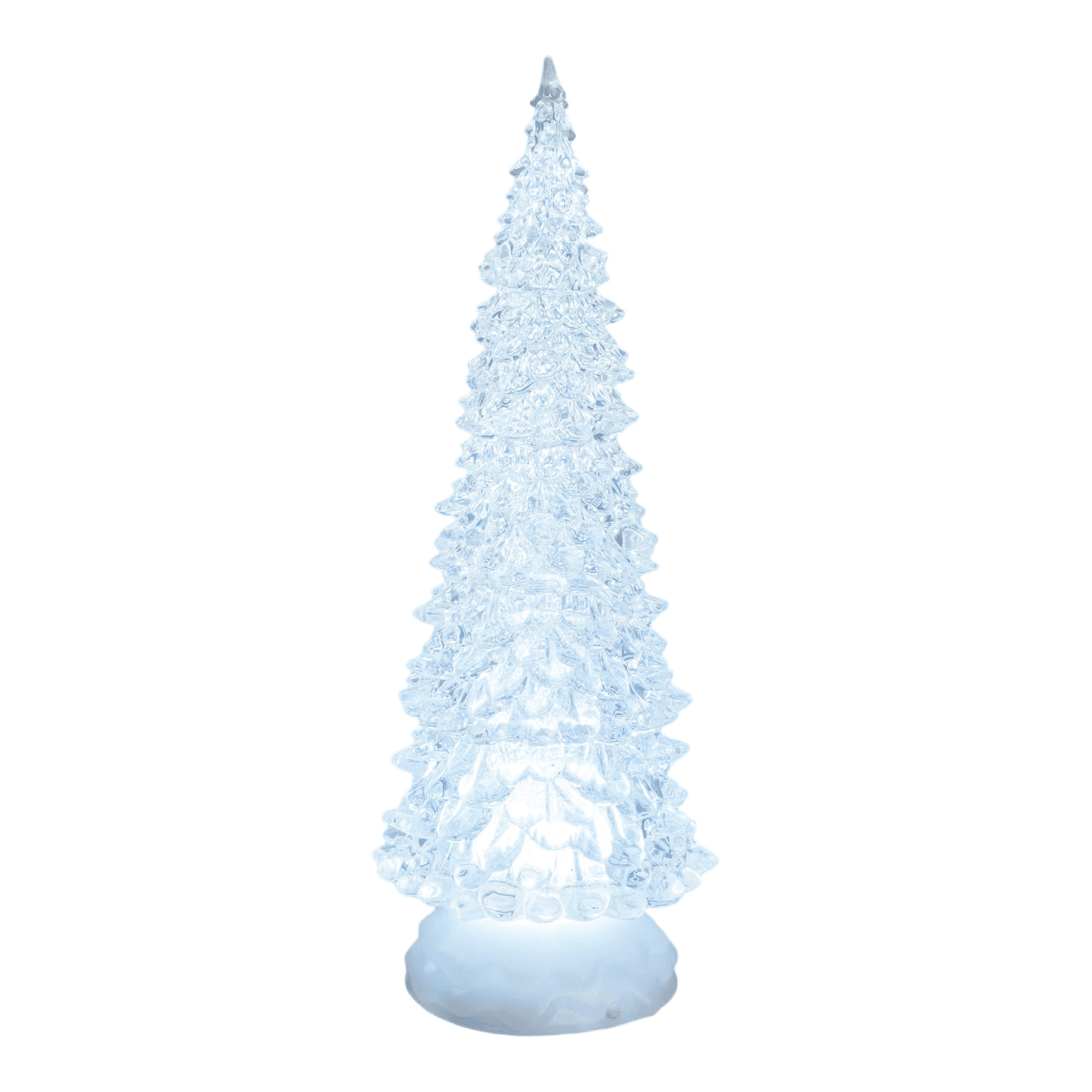 Albero natale luminoso glitter led natalizio con batteria per decorazioni natalizie h 27 cm - 5