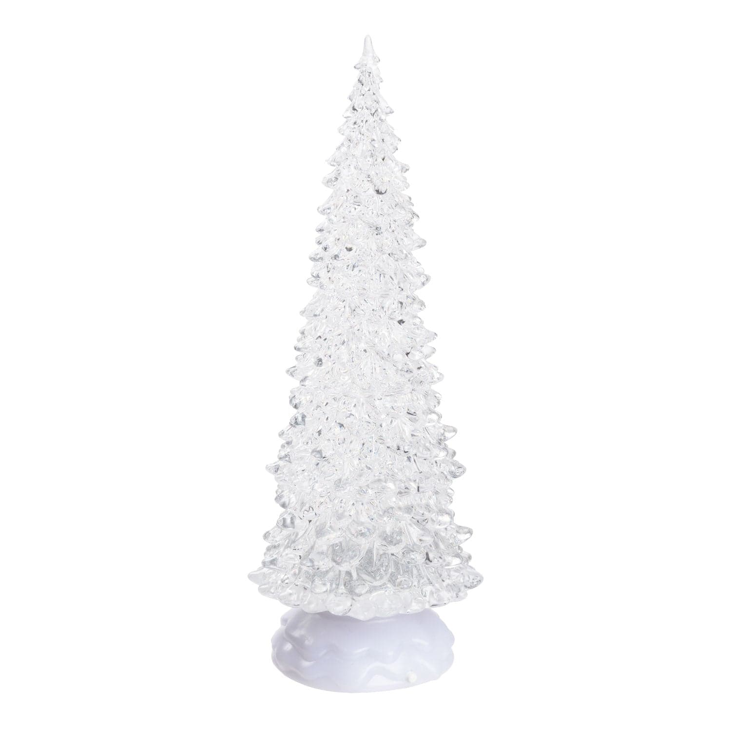 Albero natale luminoso glitter led natalizio con batteria per decorazioni natalizie h 27 cm - 10