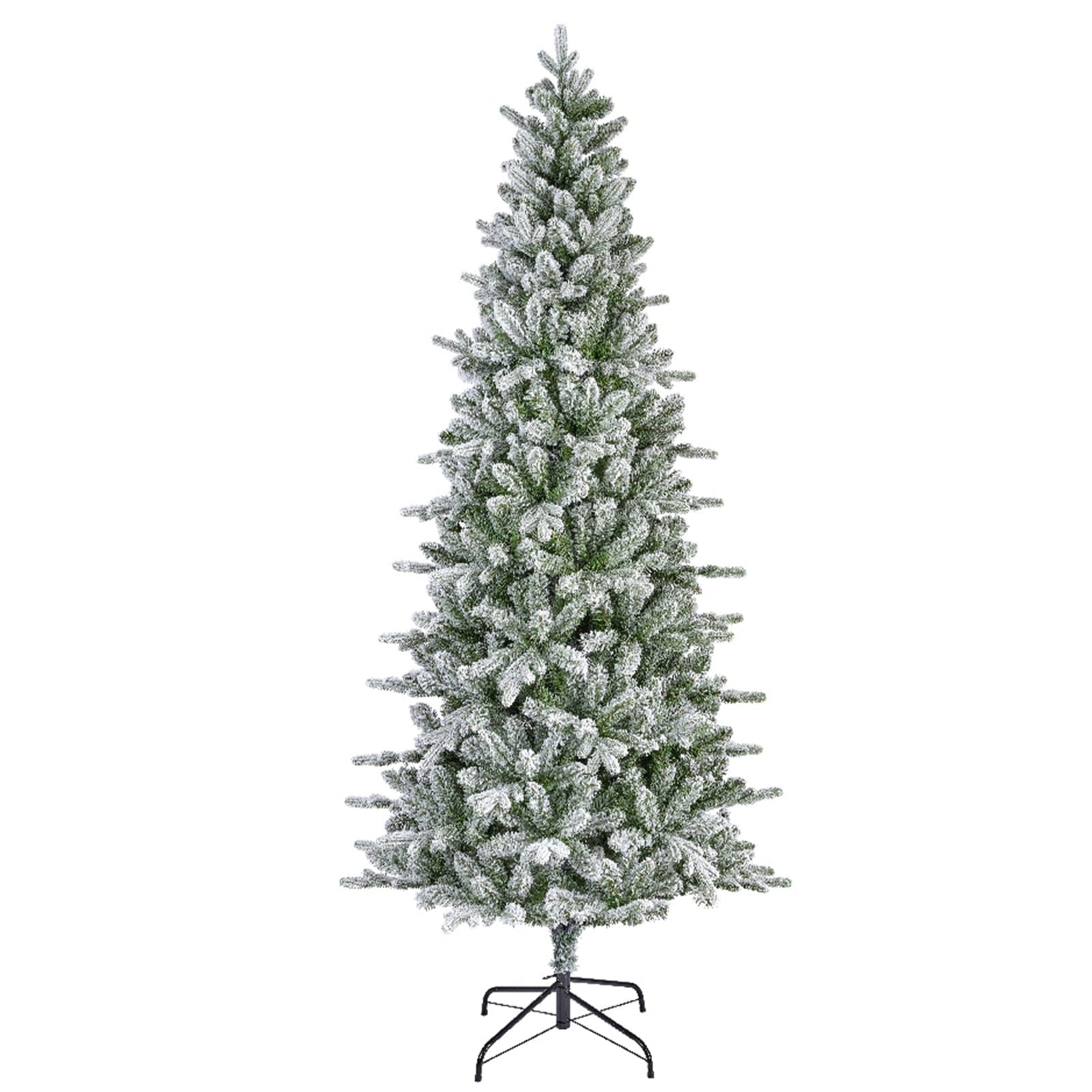 Albero di natale Slim "Killington innevato" in PE Effetto Real Touch + Flock - 6
