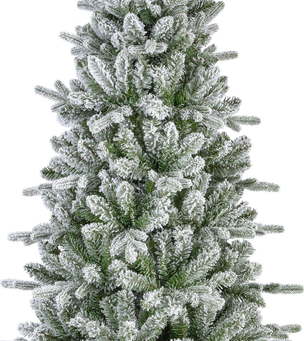 Albero di natale Slim "Killington innevato" in PE Effetto Real Touch + Flock - 4