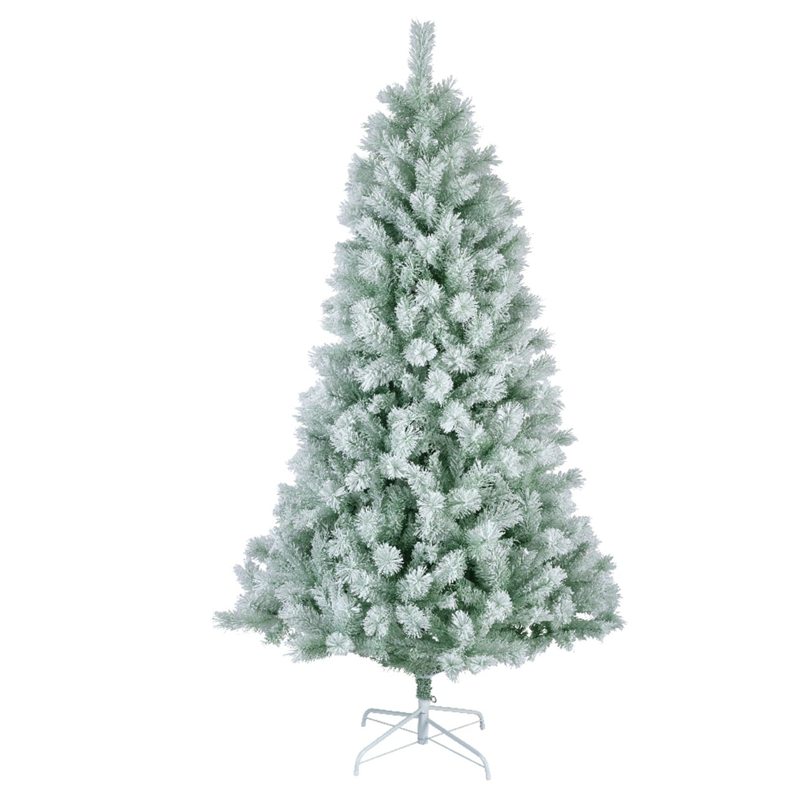 Albero di natale "Brighton innevato" in PP Effetto Aghi di Pino + Flock h 210 cm - 6