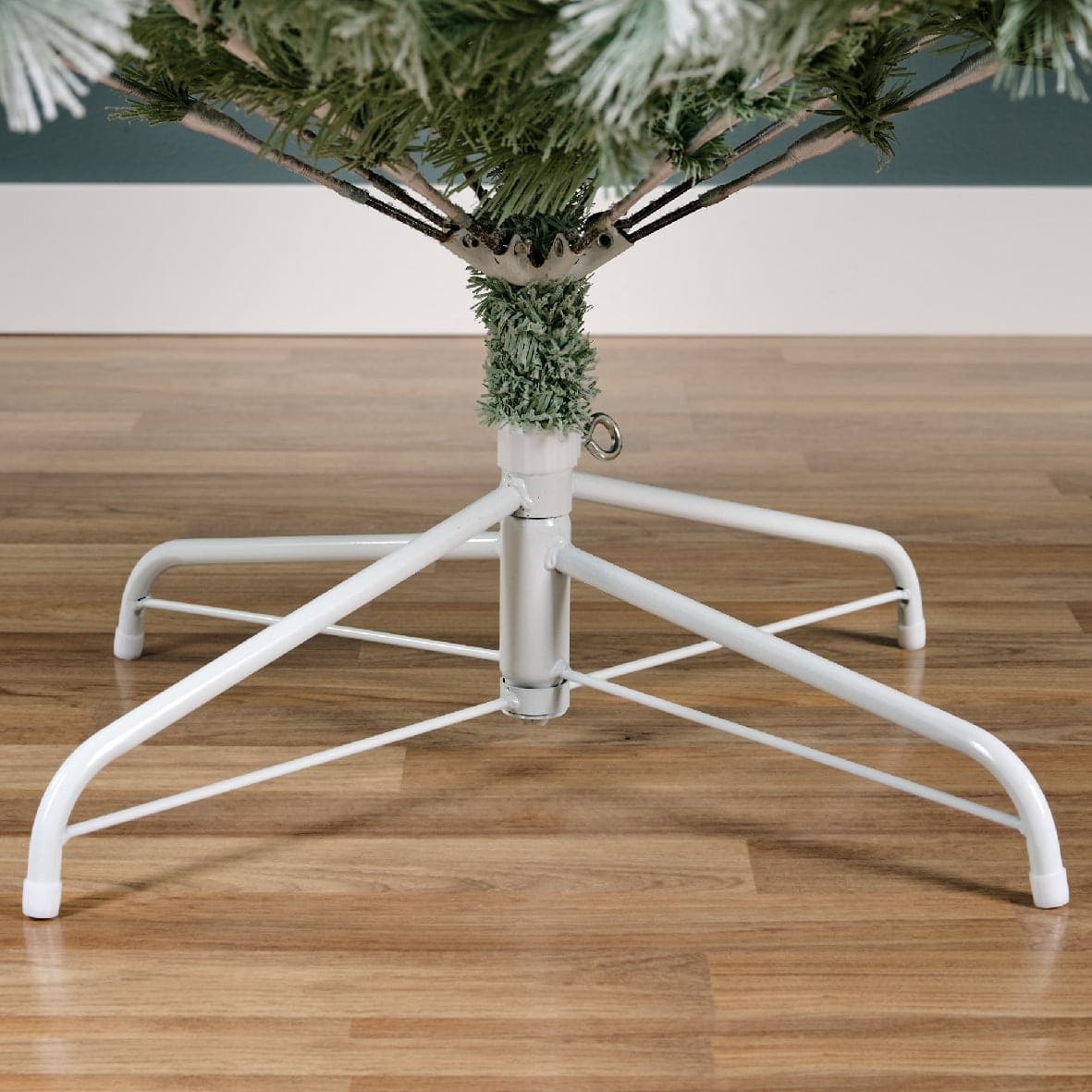 Albero di natale "Brighton innevato" in PP Effetto Aghi di Pino + Flock h 210 cm - 3