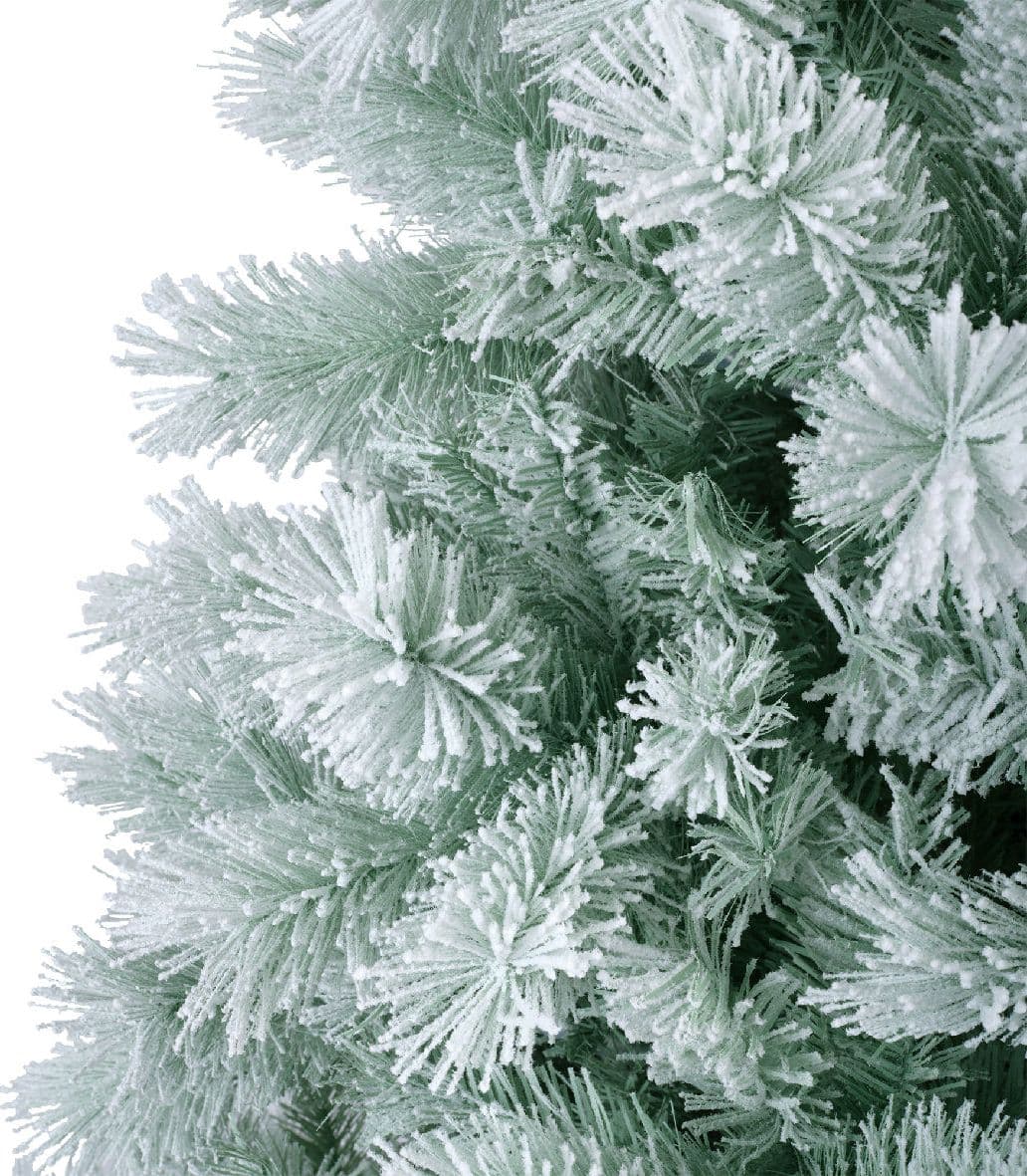 Albero di natale "Brighton innevato" in PP Effetto Aghi di Pino + Flock h 210 cm - 5