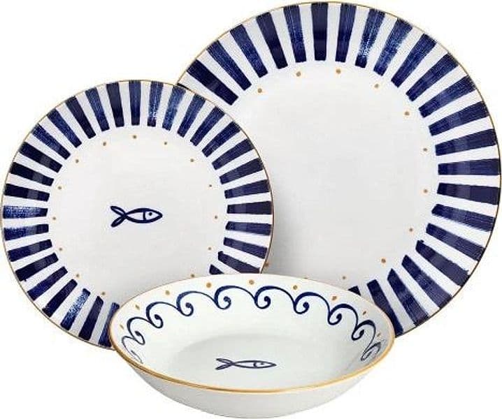 Servizio piatti 18 pezzi Sardinia Porcellana Blu - 8