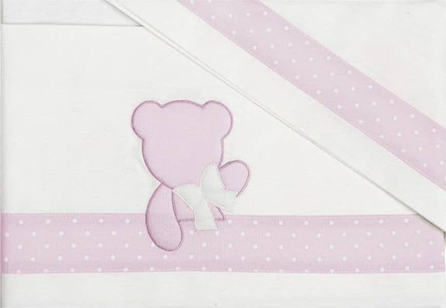 Completo Lenzuola 3pz Coccolissimi Baloo – Bianco/Rosa