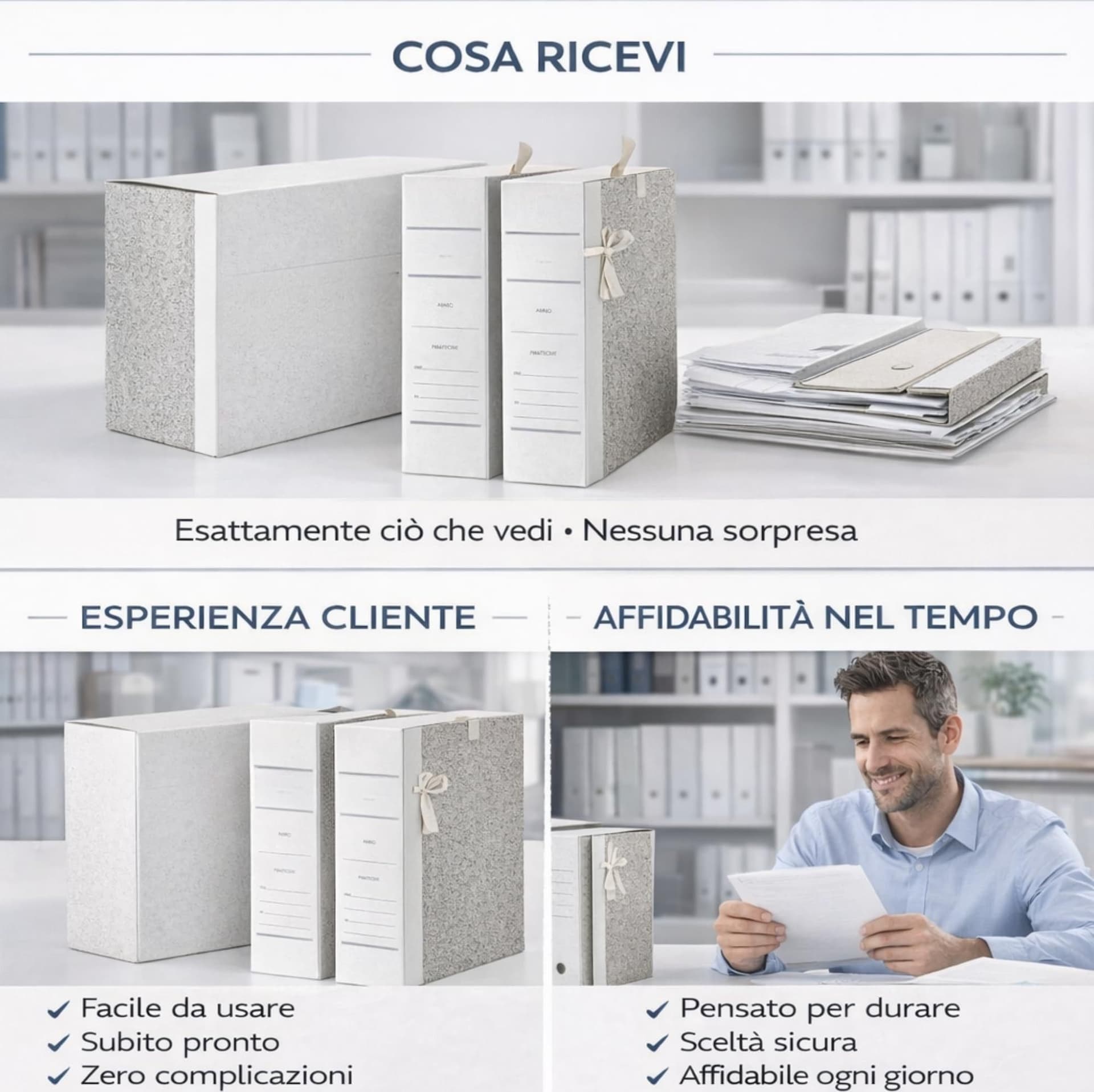 5 Raccoglitori con legacci Documenti + CUCITRICE COMPRESA - Dorso 15 cm – Cartelline Portadocumenti Pratiche A4 - 2