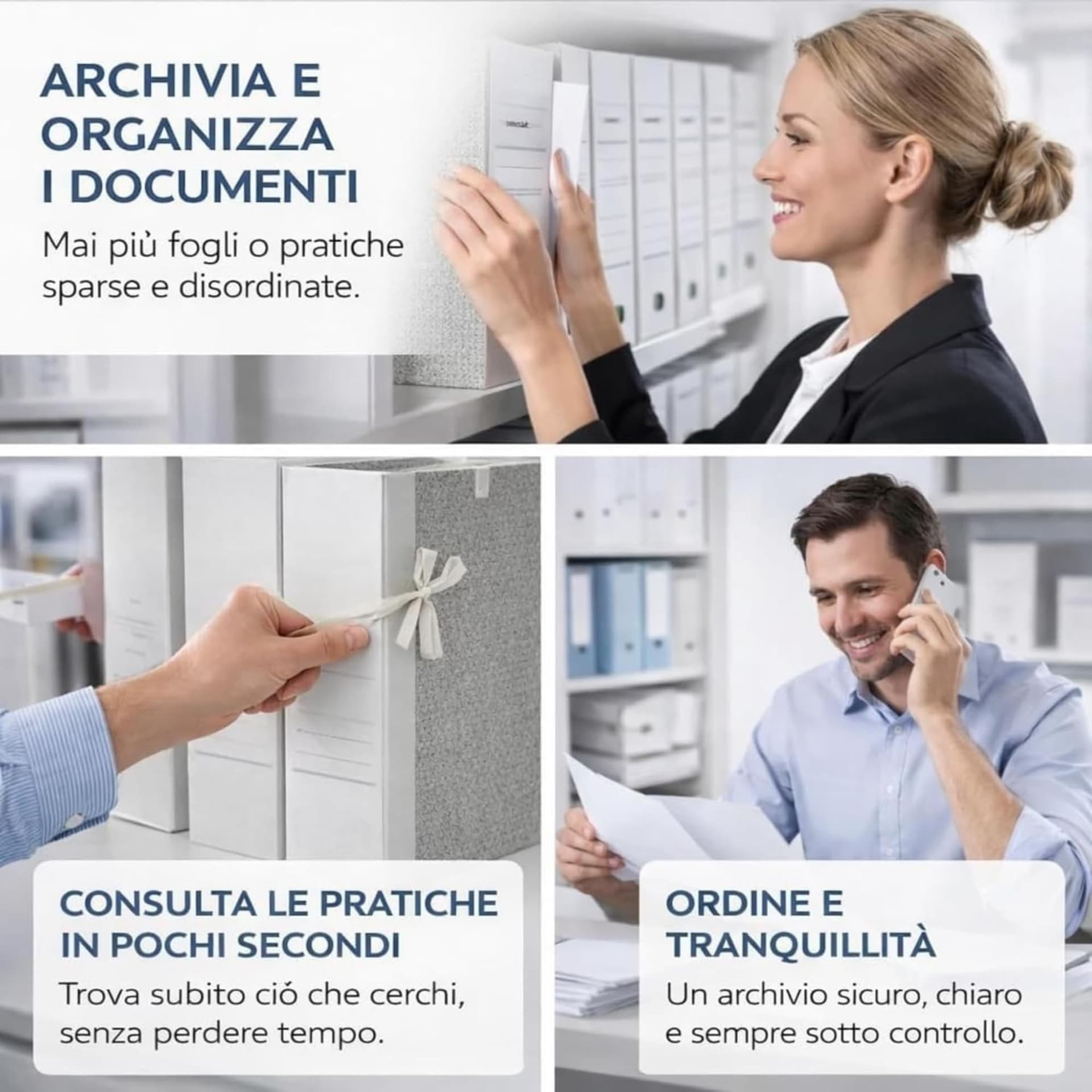 5 Raccoglitori con legacci Documenti + CUCITRICE COMPRESA - Dorso 12 cm – Cartelline Portadocumenti Pratiche A4 - 3
