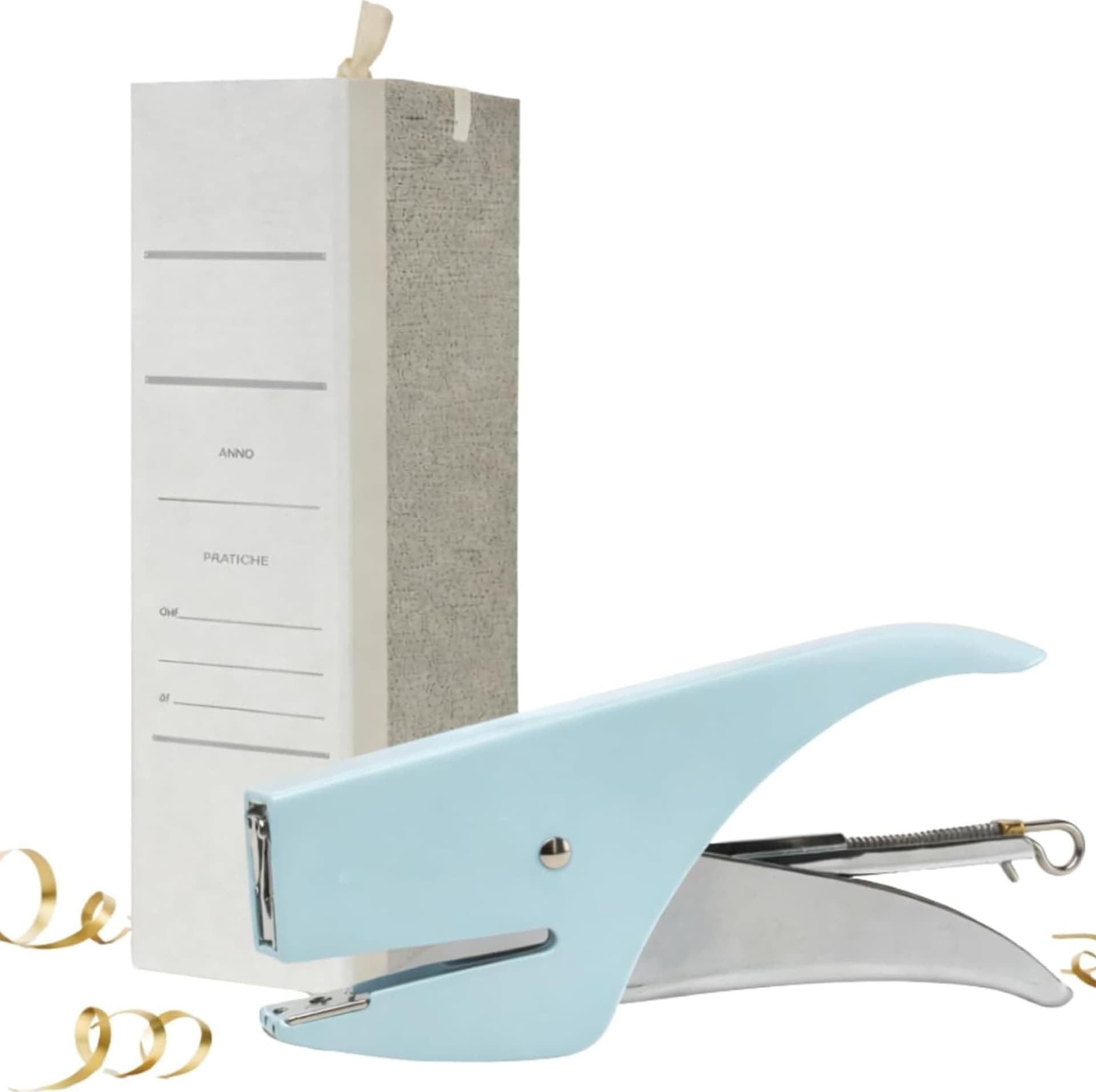 5 Raccoglitori con legacci Documenti + CUCITRICE COMPRESA - Dorso 12 cm – Cartelline Portadocumenti Pratiche A4 - 4