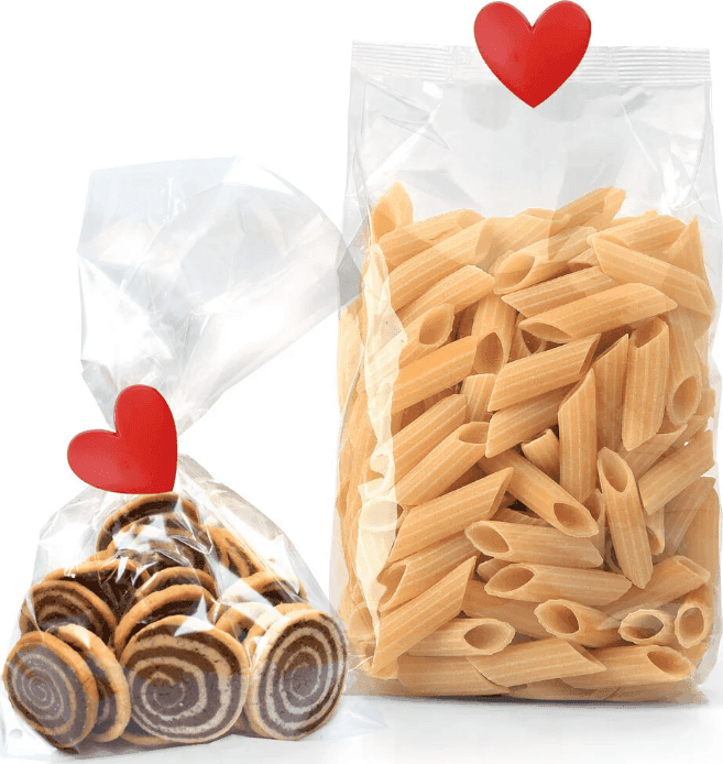 Legami - Set di 6 Clip Chiudi Pacco, per Chiudere le Confezioni, 4,5x4 cm, Tema Heart - 3