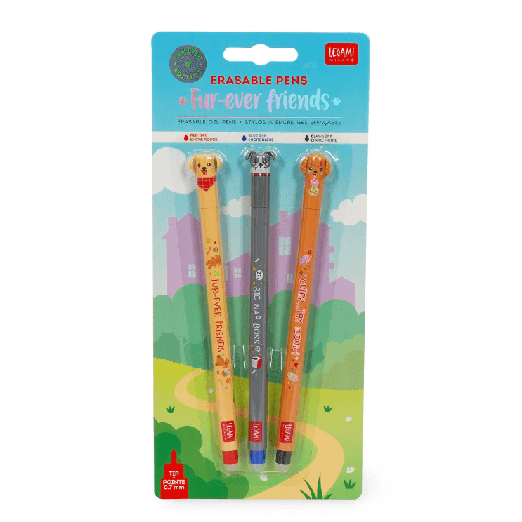 Legami - Set di 3 Penne Cancellabili - Erasable Pen - Fur-ever Friends (VEPSET0017) - 8