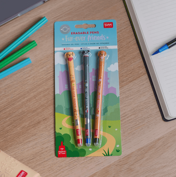 Legami - Set di 3 Penne Cancellabili - Erasable Pen - Fur-ever Friends (VEPSET0017) - 10