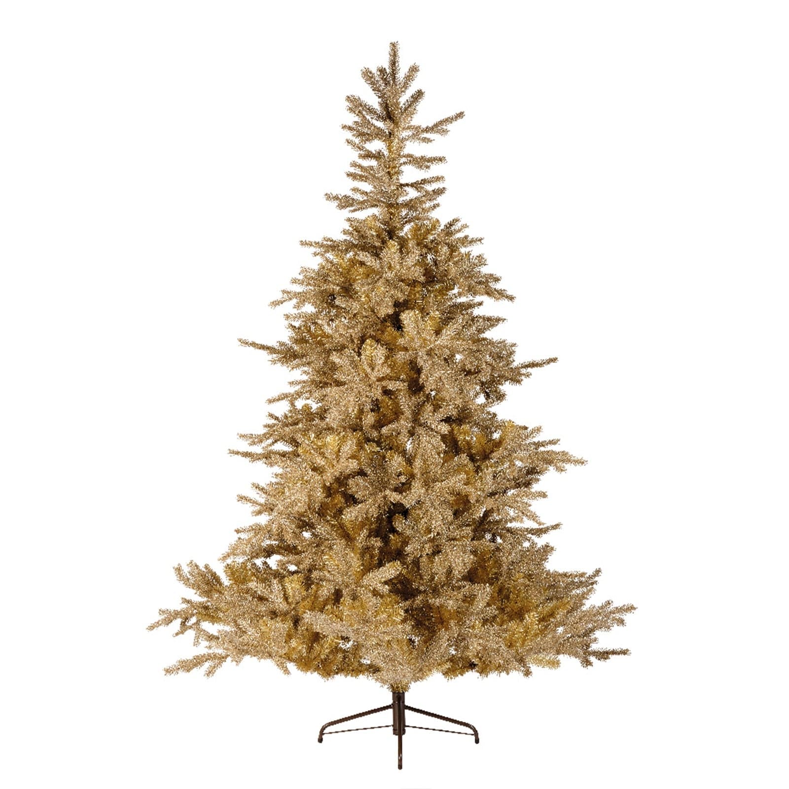 Albero di Natale "Tiffany" in PE effetto Real Touch con glitter Oro h 210 cm - 4