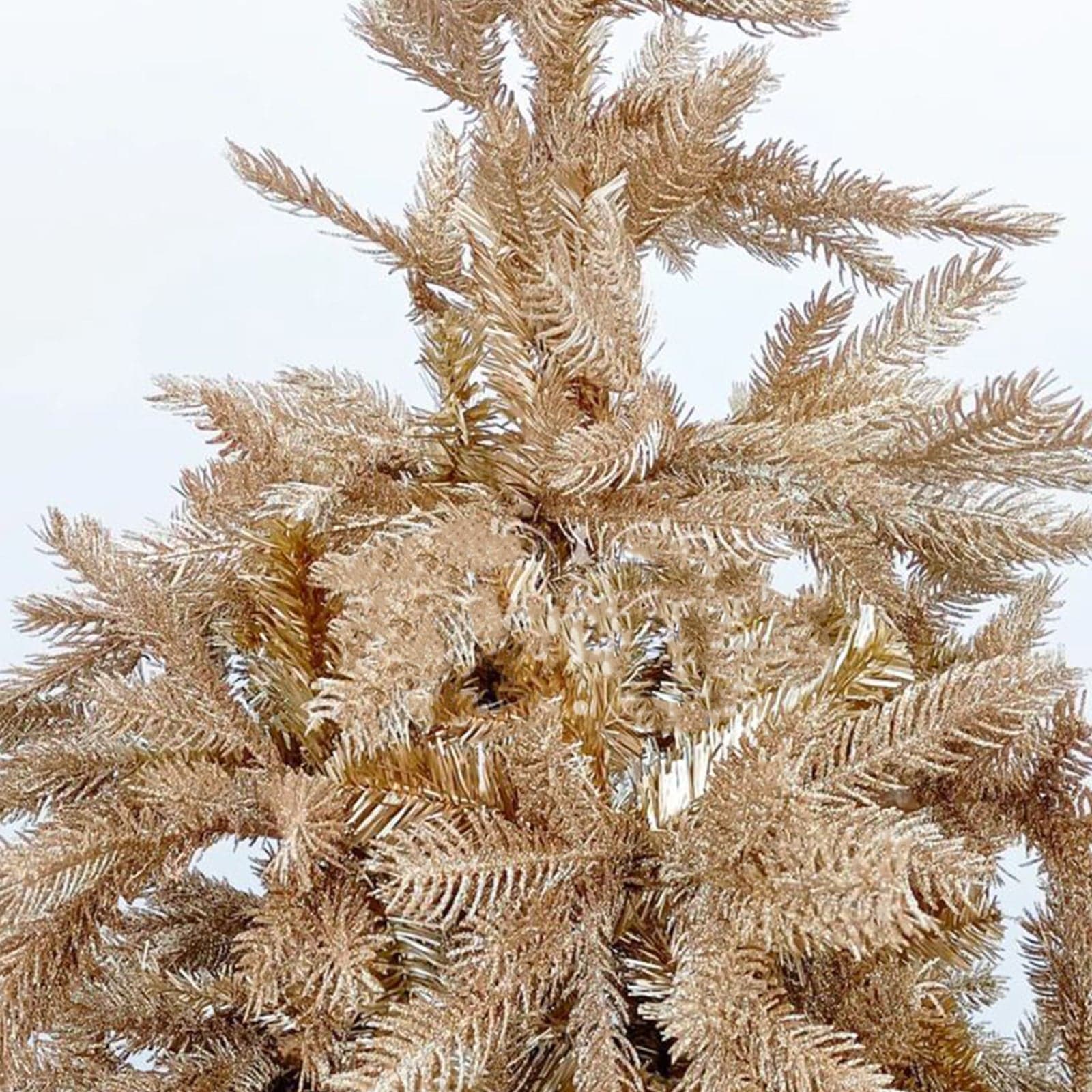 Albero di Natale "Tiffany" in PE effetto Real Touch con glitter Oro h 210 cm - 2