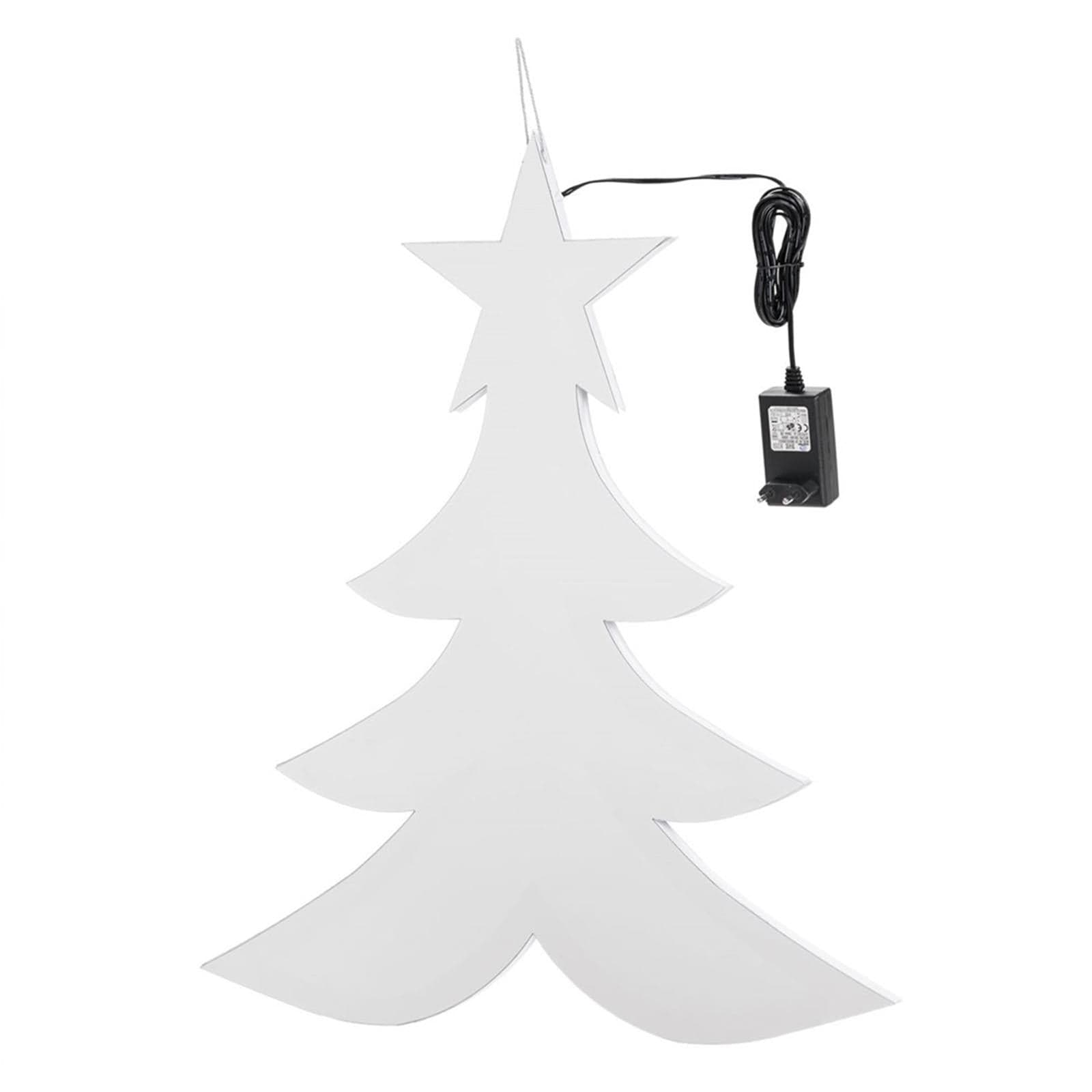 Albero di natale effetto specchio a led h 60 cm decorazioni natalizie da interno - 5