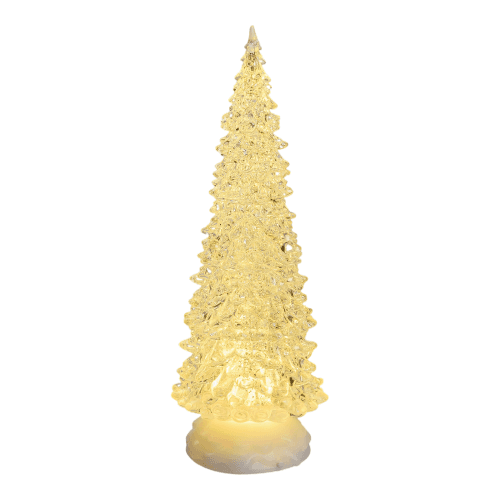 Albero natale luminoso glitter led natalizio con batteria per decorazioni natalizie h 32 cm - 12