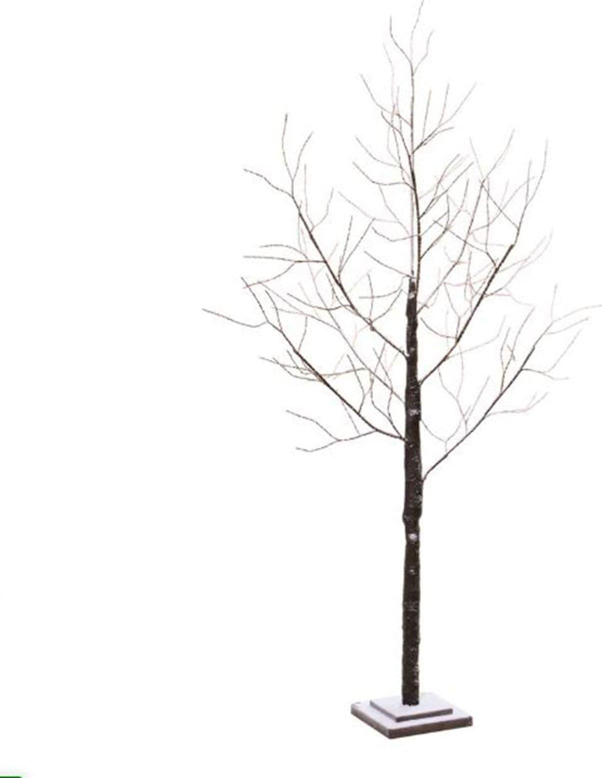 Albero luminoso neve natale natalizio led luce calda h 180 cm marrone microled - 4