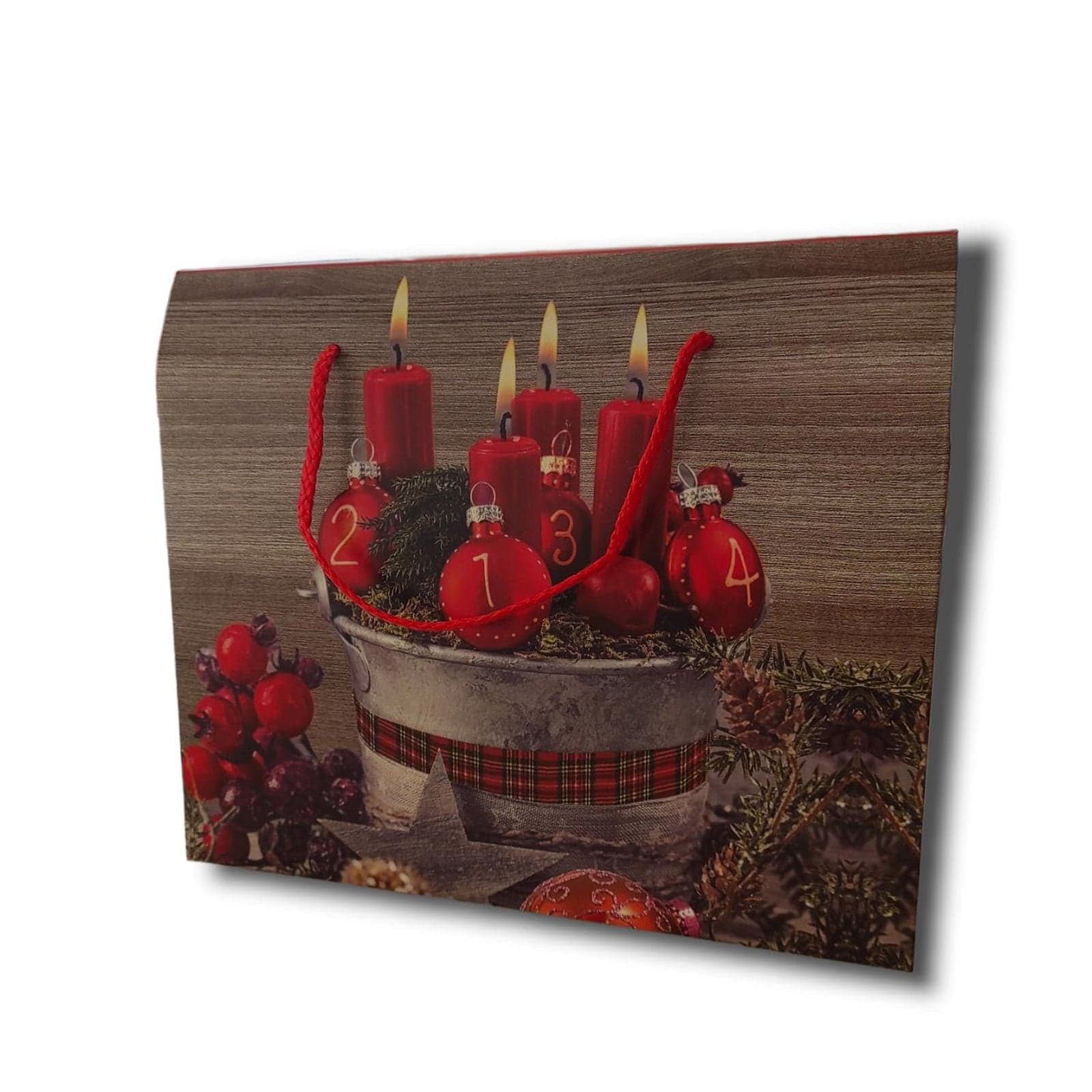 Scatola regalo scozzese con design per decorazioni e regali natalizi 28 x 25 cm - 3